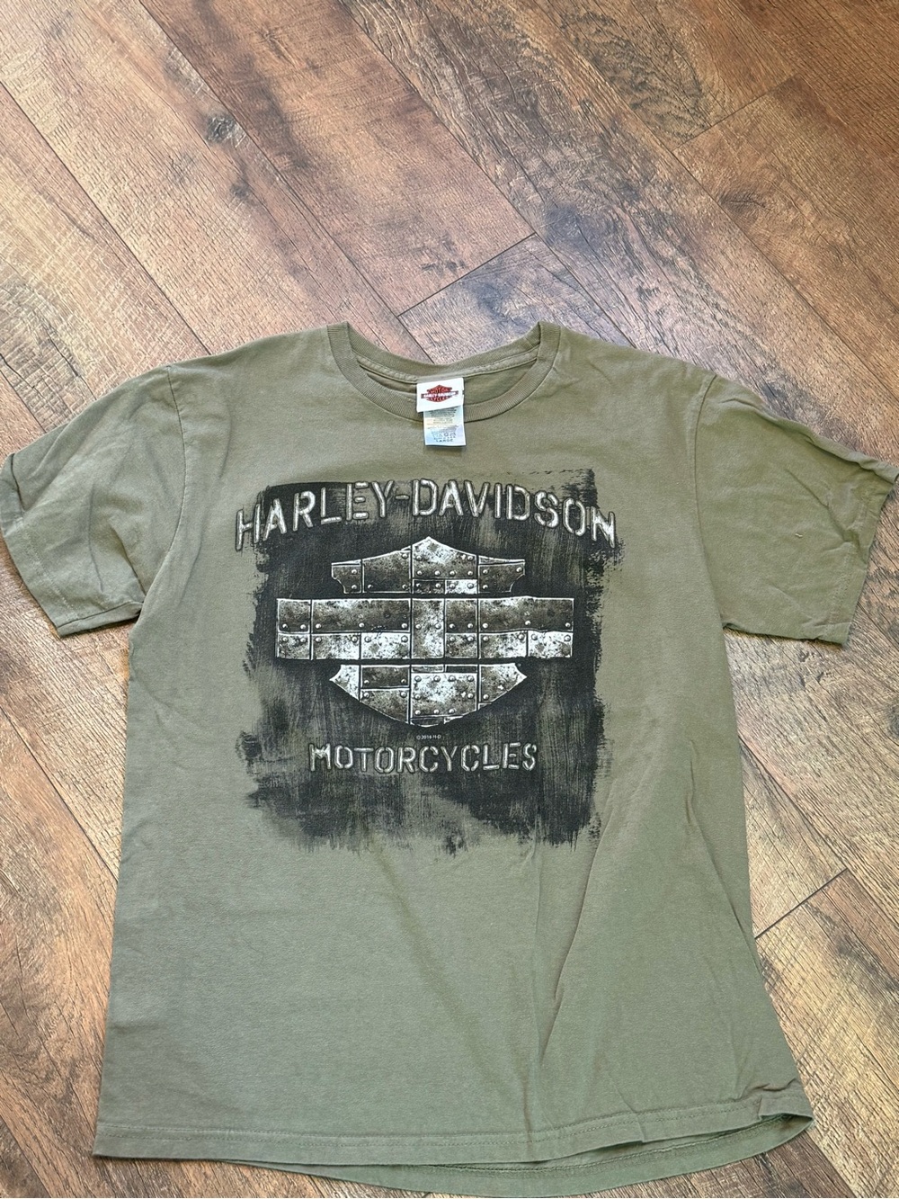 Harley-Davidson Olive Green Short Sleeve Logo Tee